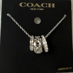 Christmas Special!Coach Silver Pendant Necklace